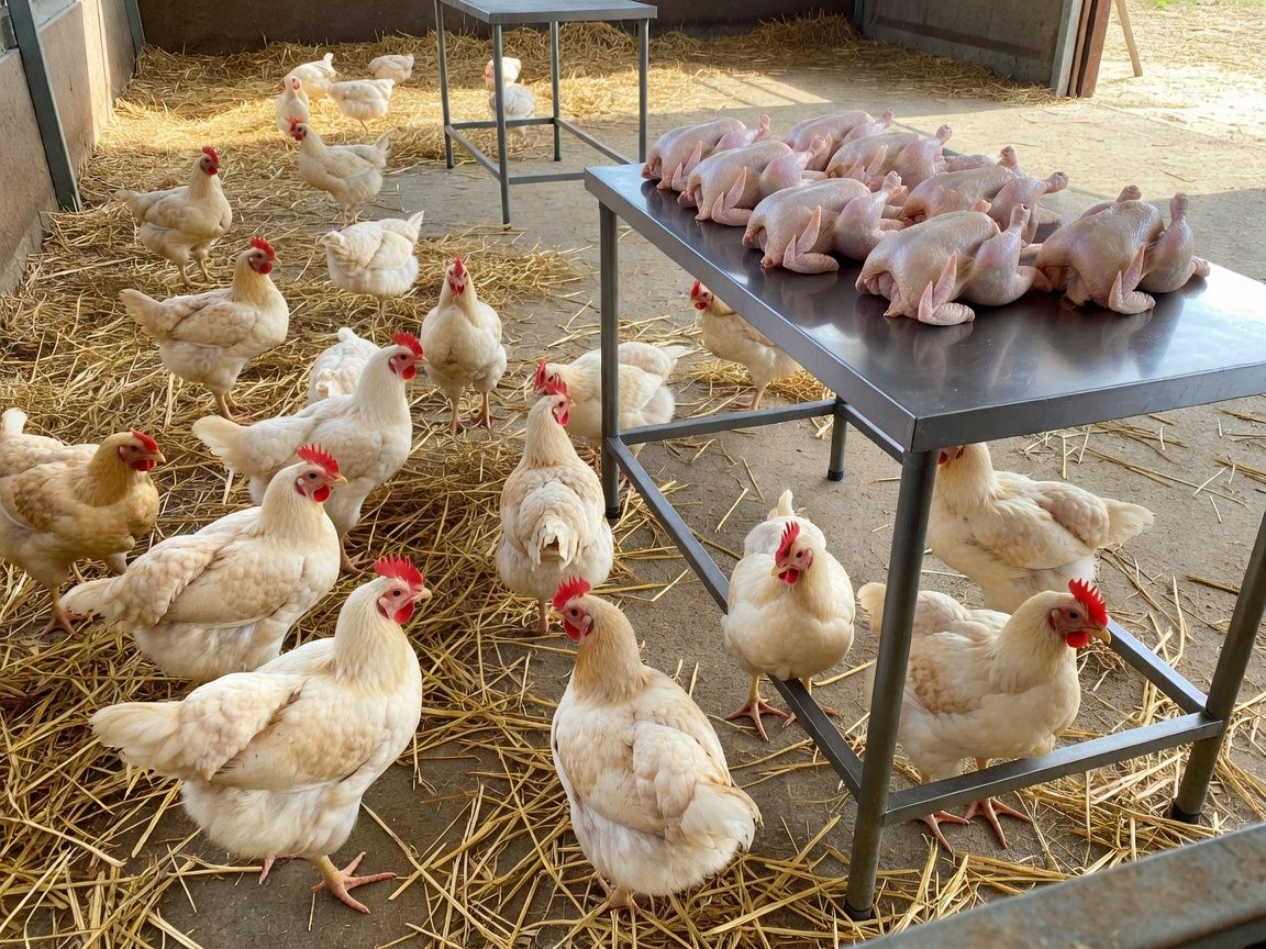 Broilers dressed and live